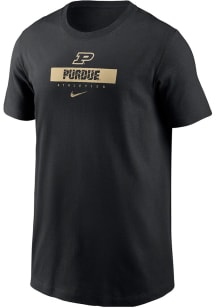 Youth Purdue Boilermakers Black Nike Team Issue 24 Design Short Sleeve T-Shirt