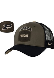 Nike Green Purdue Boilermakers Mesh Back Rise Adjustable Hat