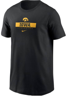 Youth Iowa Hawkeyes Black Nike Team Issue 24 Design Short Sleeve T-Shirt