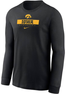 Youth Iowa Hawkeyes Black Nike Team Issue 24 Long Sleeve T-Shirt