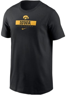 Nike Iowa Hawkeyes Boys Black Team Issue 24 Short Sleeve T-Shirt