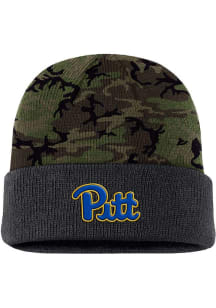 Pitt Panthers Nike Camo Terra Beanie Mens Knit Hat - Green