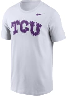 Nike TCU Horned Frogs White Bold Legend Wordmark Short Sleeve T Shirt