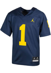 Toddler Michigan Wolverines Navy Blue Nike Replica No 1 Football Jersey Jersey