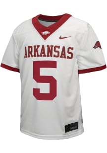 Nike Arkansas Razorbacks Youth White Alt 1 No 5 Football Jersey