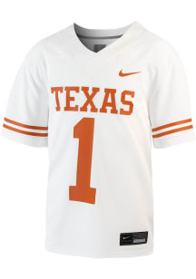 Nike Texas Longhorns Boys White Alt 1 No 1 Football Jersey