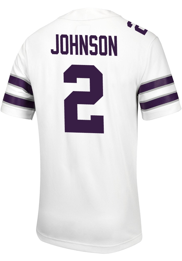 Avery Johnson Nike K-State Wildcats White Game Name And Number Football Jersey
