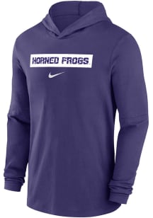 Nike TCU Horned Frogs Mens Purple Sideline DriFIT Off Field Hood