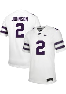 Avery Johnson Nike Mens White K-State Wildcats Game Name And Number Football Jersey