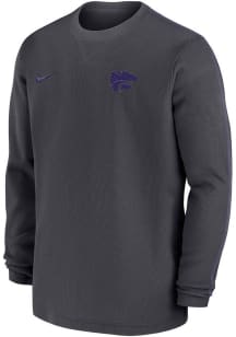 Mens K-State Wildcats Grey Nike Sideline Coach Gameday Tee