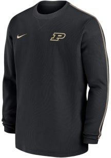 Mens Purdue Boilermakers Black Nike Sideline Coach Gameday Tee