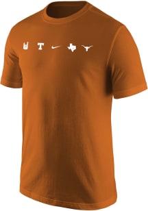 Nike Texas Longhorns Burnt Orange Icon Strip Short Sleeve T Shirt