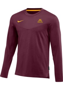 Nike Minnesota Golden Gophers Mens Maroon Coach Crew Long Sleeve Sweatshirt