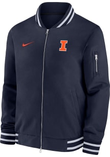 Nike Illinois Fighting Illini Mens Navy Blue Sideline Gameday Heavyweight Jacket