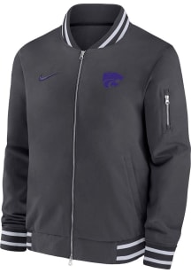 Nike K-State Wildcats Mens Grey Sideline Gameday Heavyweight Jacket