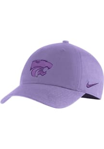 Nike K-State Wildcats Power Cat Campus Cap Adjustable Hat - Lavender