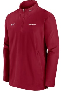 Nike Arkansas Razorbacks Mens Crimson Sideline Coach Gameday Light Weight Jacket