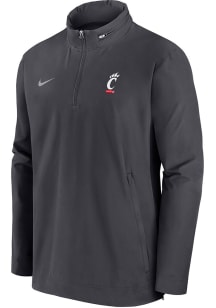 Mens Cincinnati Bearcats Grey Nike Sideline Coach Gameday Light Weight Jacket