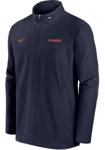 Nike Illinois Fighting Illini Mens Navy Blue Sideline Coach Gameday Light Weight Jacket