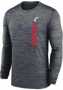 Youth Cincinnati Bearcats Grey Nike Velocity 24 Long Sleeve T-Shirt