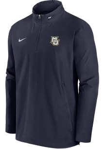 Nike Marquette Golden Eagles Mens Navy Blue Sideline Coach Gameday Light Weight Jacket