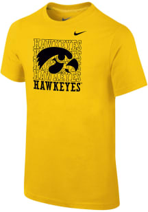 Nike Iowa Hawkeyes Youth Gold Repeat Short Sleeve T-Shirt