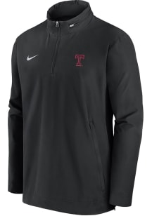 Nike Temple Owls Mens Black Sideline Coach Gameday Light Weight Jacket