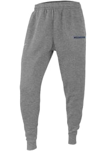 Nike Michigan Wolverines Mens Grey Wordmark Sweatpants