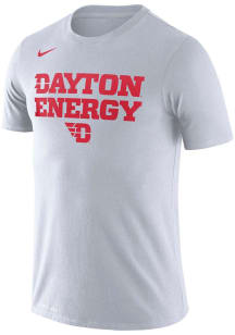 Nike Dayton Flyers White Basketball Bench Short Sleeve T Shirt