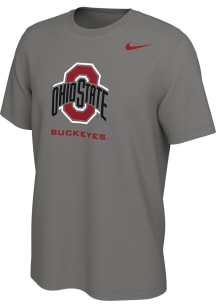 Nike Ohio State Buckeyes Grey Scarlet and Grey Short Sleeve T Shirt