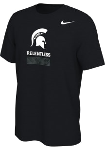 Nike Michigan State Spartans Black Relentless Short Sleeve T Shirt