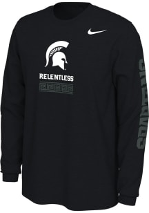 Nike Michigan State Spartans Black Relentless Long Sleeve T Shirt