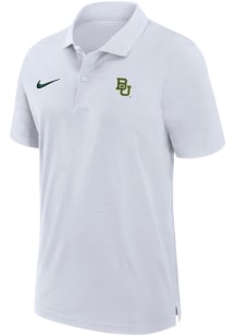 Nike Baylor Bears Mens White Sideline DriFIT Gameday Woven Short Sleeve Polo