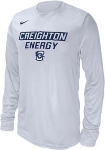 Nike Creighton Bluejays White Basketball Bench Long Sleeve T-Shirt