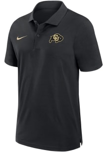 Nike Colorado Buffaloes Mens Black Sideline DriFIT Gameday Woven Short Sleeve Polo