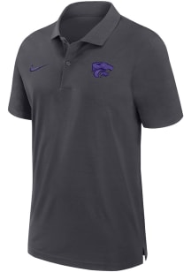 Nike K-State Wildcats Mens Grey Sideline DriFIT Gameday Woven Short Sleeve Polo