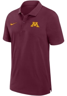 Mens Minnesota Golden Gophers Maroon Nike Sideline DriFIT Gameday Woven Short Sleeve Polo Shirt