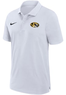 Nike Missouri Tigers Mens White Sideline DriFIT Gameday Woven Short Sleeve Polo