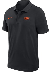 Nike Oklahoma State Cowboys Mens Black Sideline DriFIT Gameday Woven Short Sleeve Polo