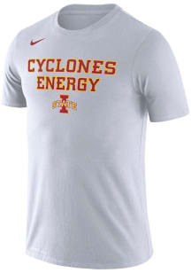 Nike Iowa State Cyclones White Basketball Bench Short Sleeve T Shirt