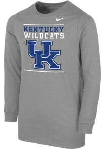 Nike Kentucky Wildcats Youth Grey Line Name Drop Long Sleeve T-Shirt