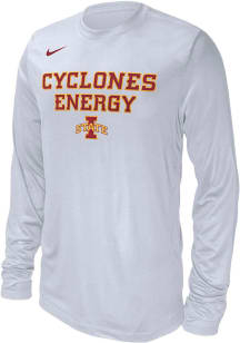 Nike Iowa State Cyclones White Basketball Bench Long Sleeve T-Shirt