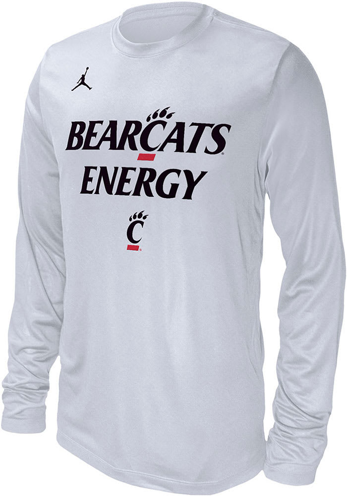 Nike Cincinnati Bearcats White Basketball Bench Long Sleeve T-Shirt