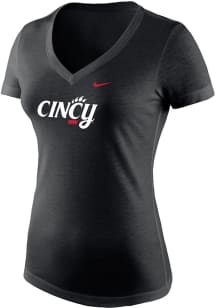 Cincinnati Bearcats Black Nike Triblend Short Sleeve T-Shirt