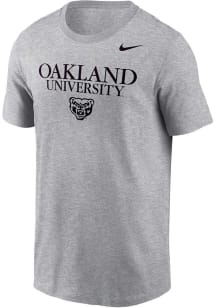Nike Oakland University Golden Grizzlies Grey Wordmark Legend Short Sleeve T Shirt