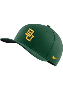 Nike Baylor Bears Mens Green Swoosh Flex Flex Hat