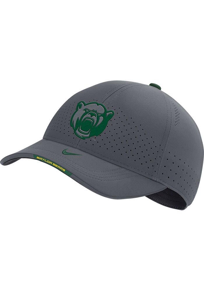 Nike Baylor Bears PEWTER Sideline L91 Adjustable Hat - 19868790