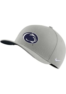 Nike Penn State Nittany Lions Mens Grey Swoosh Flex Flex Hat