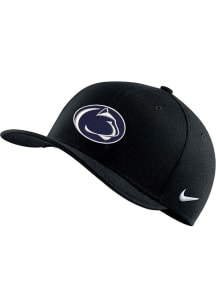 Nike Penn State Nittany Lions Mens Black Swoosh Flex Flex Hat