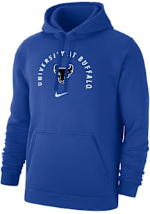 Nike Buffalo Bulls Mens Charcoal Arch Mascot Club Long Sleeve Hoodie